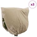 vidaXL Covers na fleece pre ochranu rastlín pred mrazom 3 ks Béžová