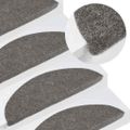 vidaXL Schodiskové rohože samolepiace 30 ks sivé 56x17x3 cm