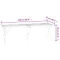 vidaXL Záhradný stôl 220x73x70 cm impregnované borovicové drevo