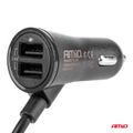 Nabíjačka do auta 4x USB s predlžovacím káblom AMiO-01986