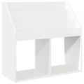 vidaXL Detský regál s úložiskom Vysoký lesk bielej 72,5 x 29,5 x 69 cm
