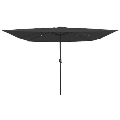 vidaXL Záhradný slnečník 295 x 295 x 245 cm Polyester a oceľ Antracit