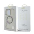 Puzdro Guess pre iPhone 16 Pro 6,3" GUHMP16LHFWFCK IML Flowers Wreath čierne MagSafe