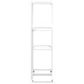 vidaXL 4-poschodový stojan na kvety 43x22x76 cm biely kov