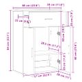 vidaXL Komoda biela 60x30x84 cm kompozitné drevo