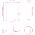 vidaXL Nohy konferenčného stolíka v tvare U, 2 ks, biele, 38 x (42-43) cm, oceľové