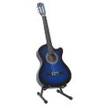 vidaXL 12-dielna folková klasická gitara so 6 strunami, modrá 38"