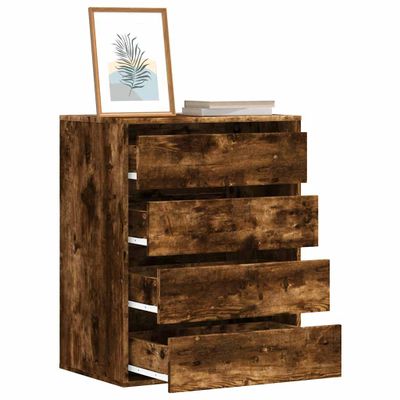 vidaXL Rohová komoda so zásuvkami staré drevo 60x41x76cm kompoz. drevo