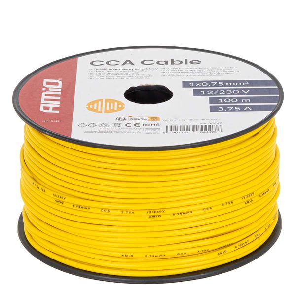 Vodič reproduktoru jednožilový CCA 1x0.75mm2 100m 3.75A 12/230V AMiO-04447