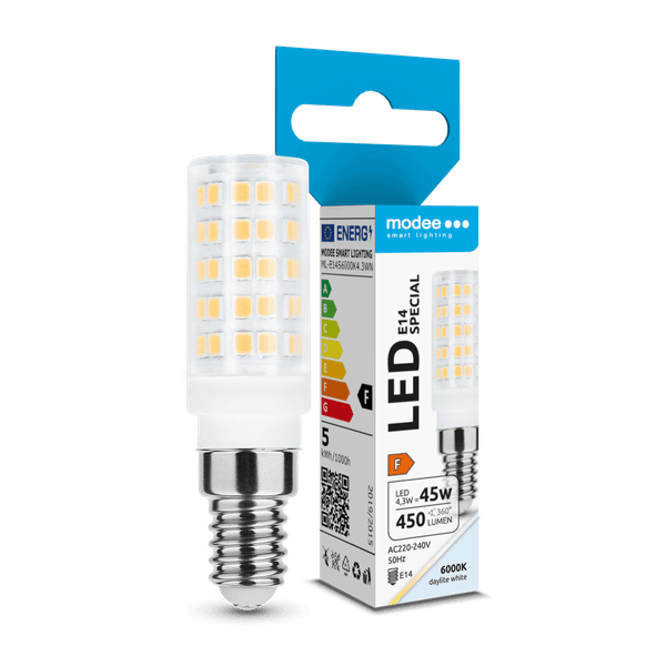 Modee Lighting LED Special Ceramic keramická žiarovka E14 4,3W studená biela (ML-E14S6000K3.3WN)