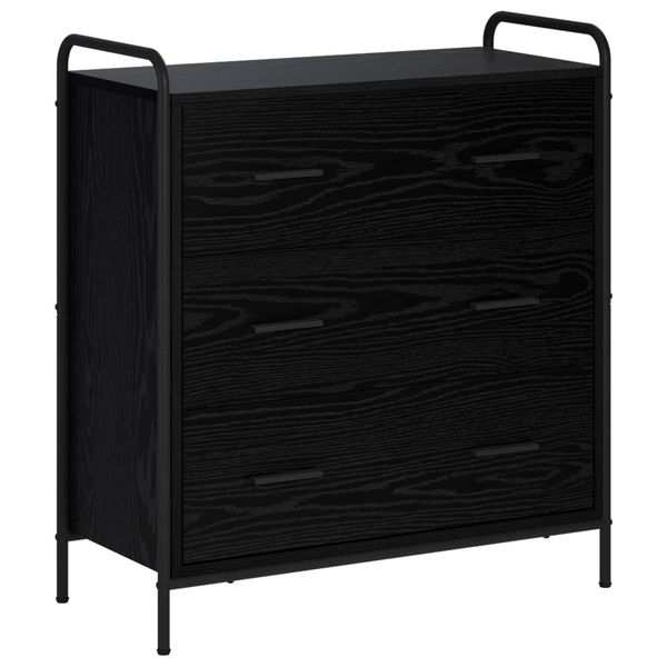 vidaXL Servírovacia skriňa Čierny dub 97 x 33 x 81 cm Kompozitné drevo