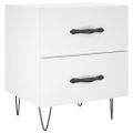 vidaXL Nočné stolíky 2 ks biele 40x35x47,5 cm kompozitné drevo