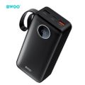 BWOO 22,5W 30000 mAh power bank with LCD screen, black