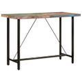 vidaXL Barový stôl 150x70x107 cm masívne recyklované drevo a železo