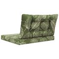 vidaXL Vankúš na vonkajšiu pohovku Polyester Design s listami