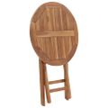 vidaXL Skladací záhradný stôl 60 cm teakový masív