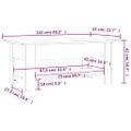 vidaXL Konferenčný stolík hnedý dub 105x55x42 cm kompozitné drevo
