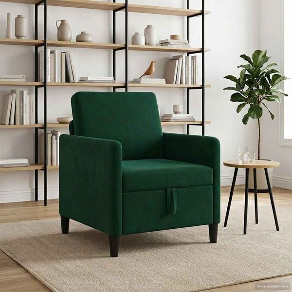 vidaXL Sofa s úložným priestorom Tmavozelená 72 x 78 x 87 cm Polyester