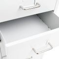 vidaXL Mobilná kartotéka biela 28x41x109 cm kov