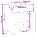 vidaXL Servírovacia skriňa Čierna 66 x 34,5 x 90 cm Kompozitné drevo
