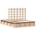 vidaXL Rám postele Hnedá 135 x 190 cm Masívne borovicové drevo