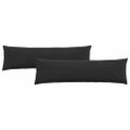 vidaXL Vankúše na pohovku 2 pcs Čierna 145 x 40 cm Kordúrová tkanina