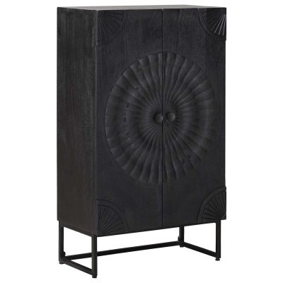vidaXL Highboard Čierny 55 x 30 x 95 cm