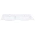 vidaXL Vstavané dvojité umývadlo biele 1205x460x145 mm SMC