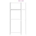 vidaXL Polica na práčku s úložiskom Biela 70 x 27 x 136 cm Hliník