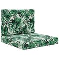 vidaXL Vankúš na vonkajšiu pohovku Polyester Vzor s listami 60 x 60 cm