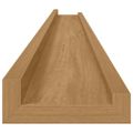 vidaXL Stenná polica 2 ks Hnedá 115 x 9 x 3 cm Kompozitné drevo