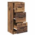 vidaXL Zásuvkový kabinet Staré drevo 33 x 34,5 x 87 cm