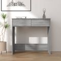 vidaXL Stôl sivý dub sonoma 80x40x75 cm kompozitné drevo