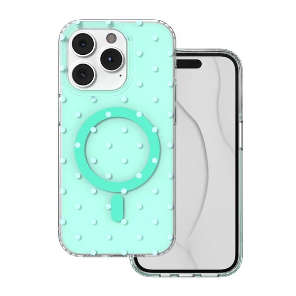 Bubble Dots Mag puzdro pre iPhone 14 Pro 6,1" zelené