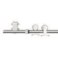 vidaXL Kovanie na posuvné dvere 400 cm, nehrdzavejúca oceľ, strieborné