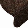 vidaXL Schodové rohože, samolepiace, 30 ks, 65x21x4 cm, hnedé, polkruhové, veľké