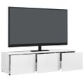 vidaXL TV skrinka, lesklá biela 120x34x30 cm, drevotrieska