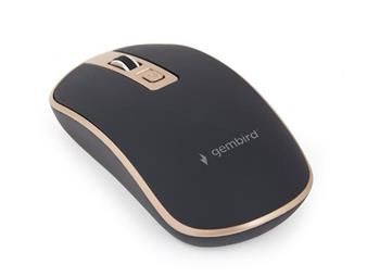 Gembird Myš MUSW-4B-06, bezdrôtová, USB nano receiver, čierno-zlatá