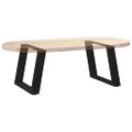 vidaXL Nohy konferenčného stolíka v tvare U, 2 ks, čierne, 60 x (42-43) cm, oceľové