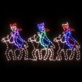 vidaXL Vianočná silueta troch mudrcov s 504 LED diódami 70x50 cm