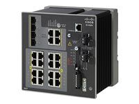 Přepínač - řízený - 16 x 10/100/1000 + 4 x kombinace Gigabit SFP - lze montovat na konzolu DIN - DC power - repasováno - kompatibilní s TAA