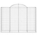 vidaXL Oblúkové gabionové koše 10 ks 200x50x140/160 cm pozink. železo