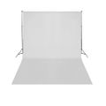 vidaXL Teleskopický systém na fotopozadie + biele fotopozadie 3 x 5 m