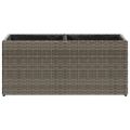 vidaXL Záhradné kvetináče 2 nádoby 2 ks sivé 72x30x32 cm polyratan