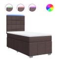 vidaXL Boxspring posteľ s matracom tmavohnedá 100x200 cm látka