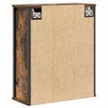 vidaXL Kúpeľňová skrinka so zrkadlom dymový dub 50x21x60 cm