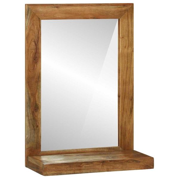 vidaXL Kúpeľňové zrkadlo Hnedá 50 x 22 x 70 cm Pevné akáciové drevo