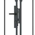 vidaXL Záhradná brána s oblúkovým vrchom ASSEN 400 x 125 cm Oceľ Sivá