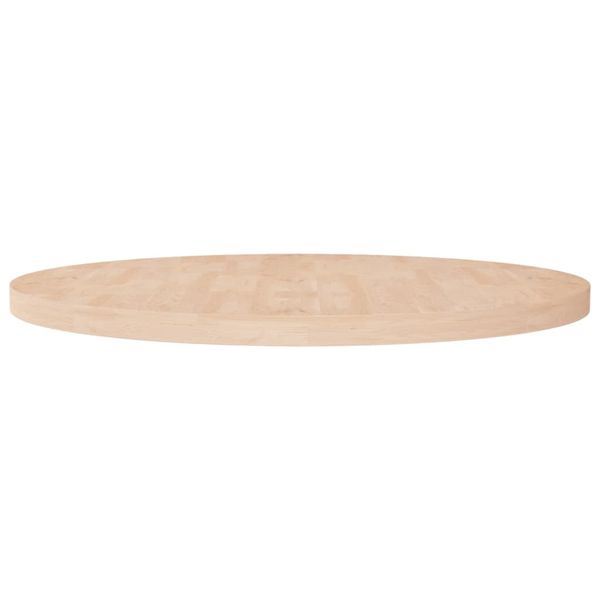 vidaXL Okrúhla stolová doska Ø90x4 cm neošetrený dubový masív