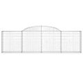vidaXL Oblúkové gabionové koše 13ks 300x30x80/100cm pozinkované železo